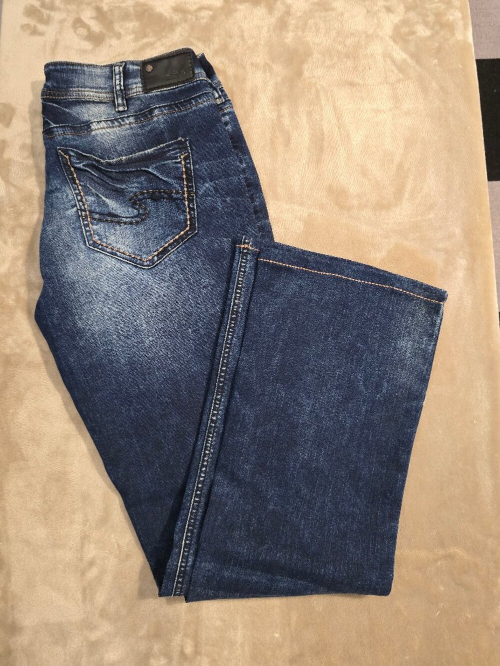 Silver Jeans Co. Suki Mid Slim Boot Jeans - Dark Wash W31 L33 Super Stretch